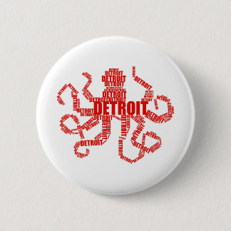 Bóton Redondo 5.08cm Detroit Octopus