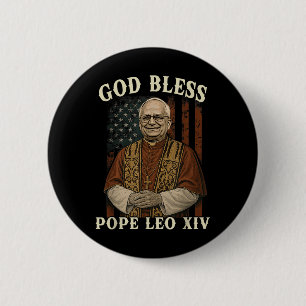 Bóton Redondo 5.08cm Deus abençoe Leo Xiv Habemus Papam Chur Católico