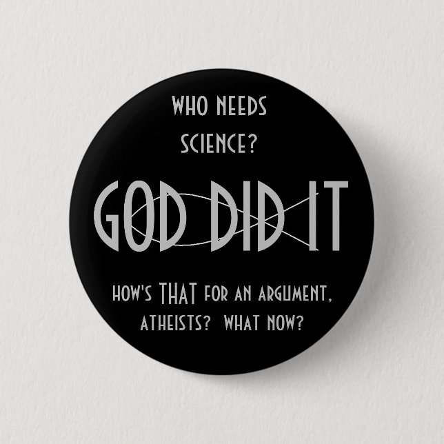 Bóton Redondo 5.08cm DEUS abotoou-se (design 1) (Frente)