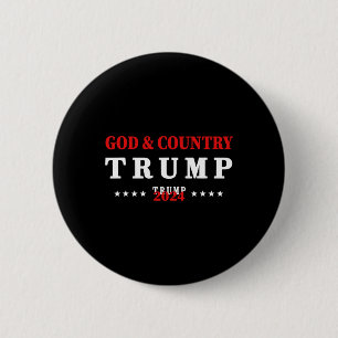 Bóton Redondo 5.08cm Deus E País Trump 2024