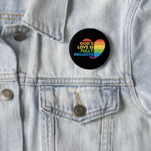Bóton Redondo 5.08cm Deus Gay Cristão Lgbt