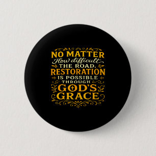 Bóton Redondo 5.08cm Deus Religioso Cristão Restauração Fé Baseada Nele