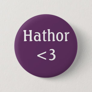 Bóton Redondo 5.08cm Deusa Egípcia - crachá de amor de Hathor