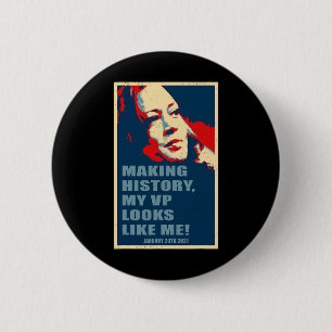 Bóton Redondo 5.08cm Dia 2021 Kamala Harris