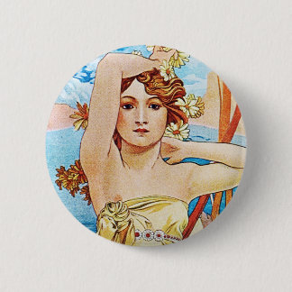 Bóton Redondo 5.08cm Dia, Alphonse Mucha