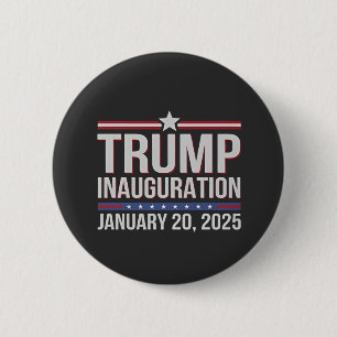 Bóton Redondo 5.08cm Dia da Inauguração de Trump Janeiro de 2025 Presid