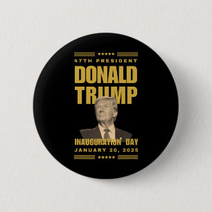 Bóton Redondo 5.08cm Dia da Inauguração do Presidente Donald J. Trump 2