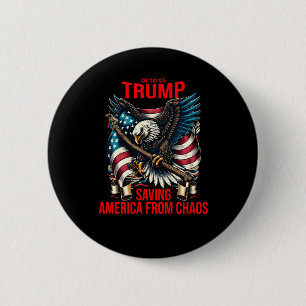 Bóton Redondo 5.08cm Dia da Inauguração do Presidente Trump 2025
