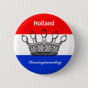 Bóton Redondo 5.08cm Dia da Rainha Neerlandesa (Koninginnedag)