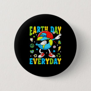 Bóton Redondo 5.08cm Dia da Terra Todos os Dias Funny Dabbing Planeta T