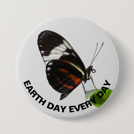 Bóton Redondo 5.08cm Dia da Terra Todos Os Dias Tigre A Borboleta De Lo