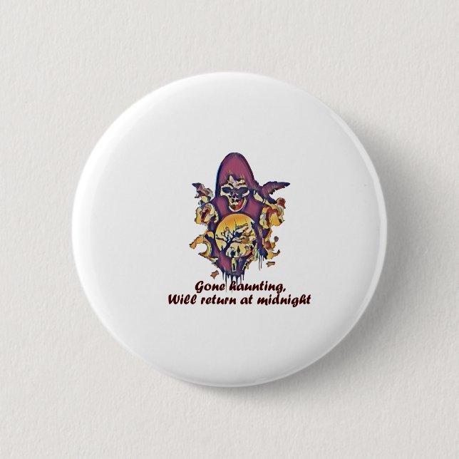 Bóton Redondo 5.08cm Dia das Bruxas (Frente)