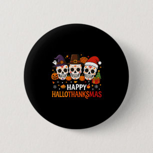Bóton Redondo 5.08cm Dia das Bruxas Dia de Ação de Graças Natal Feliz H