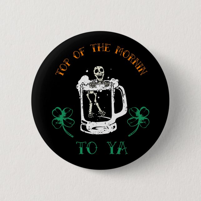 Bóton Redondo 5.08cm Dia das Patras da Rua Irlandesa Topo da manhã (Frente)