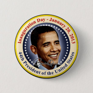 Bóton Redondo 5.08cm Dia de Inauguração do Presidente Obama