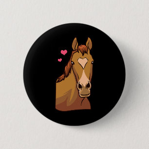 Bóton Redondo 5.08cm Dia de os namorados De Cavalo Camisa Coração Pony