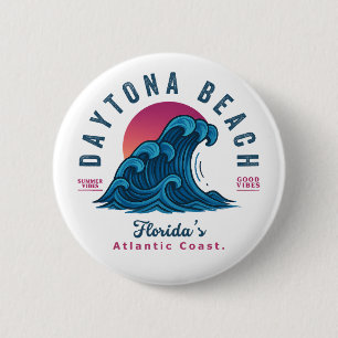 BÓTON REDONDO 5.08CM DIA DE PRAIA DE DAYTONA FÉRIAS DE ONDAS DE VERÃO