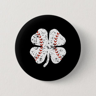 Bóton Redondo 5.08cm Dia de São Patrício de Shamrock Baseball Pitcher H