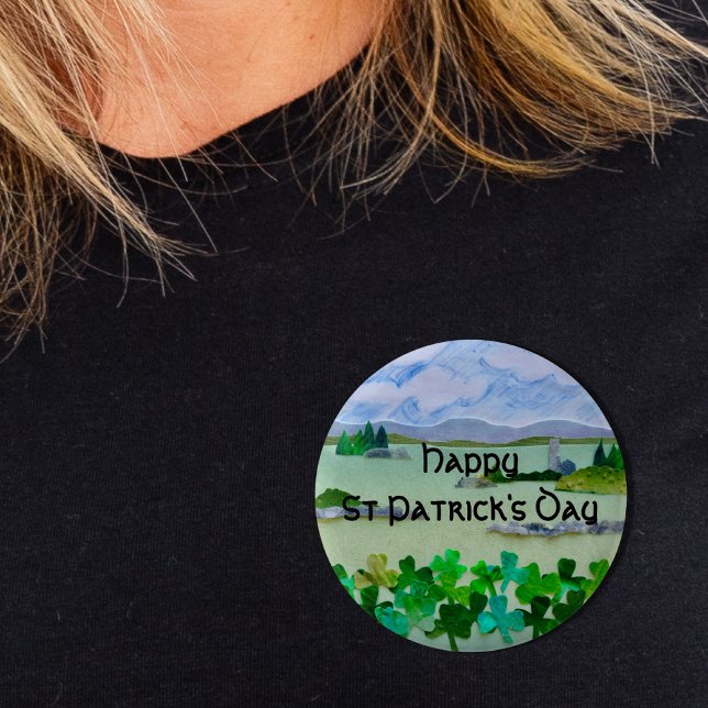 Bóton Redondo 5.08cm Dia de São Patrício feliz (Criador carregado)