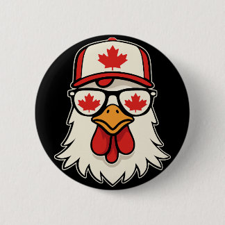 Bóton Redondo 5.08cm Dia do Canadá Bandeira Canadense Folha de Bordo Fr