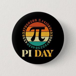 Bóton Redondo 5.08cm Dia do Pi - Dia do Pi Amante da Matemática Símbolo