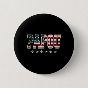 Bóton Redondo 5.08cm Dia dos Pais Papou Bandeira Americana Presente 4 d