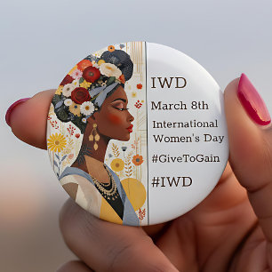 Bóton Redondo 5.08cm Dia Internacional da Mulher   DIM #DêParaGanhar