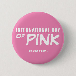 Bóton Redondo 5.08cm Dia Internacional do Rosa Personalizável