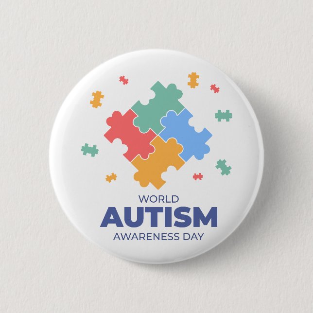Bóton Redondo 5.08cm Dia Mundial da Consciência do Autismo (Frente)