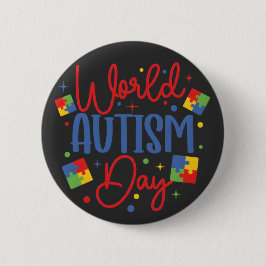 Bóton Redondo 5.08cm Dia Mundial da Conscientização do Autismo Peça de