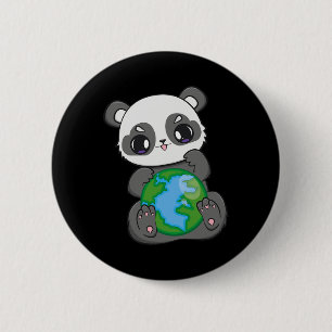 Bóton Redondo 5.08cm Dia Mundial da Terra Panda