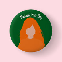 Dia Nacional do Cabelo - Insígnia/Botão de Ruiva