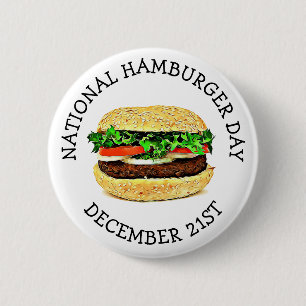Bóton Redondo 5.08cm Dia nacional do Hamburger