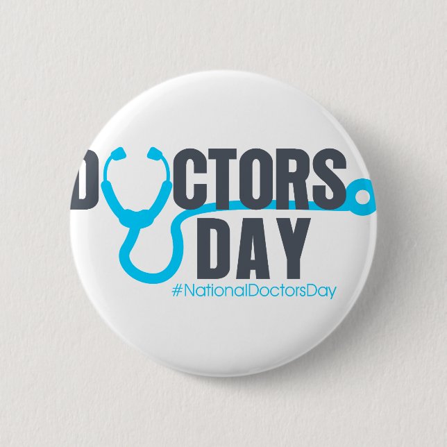 Bóton Redondo 5.08cm Dia Nacional dos Médicos (Frente)