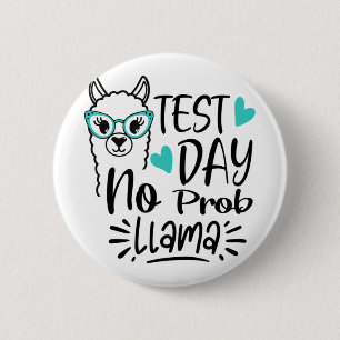 Bóton Redondo 5.08cm Dia sem Prob-llama Llama Testando o Professor Dia