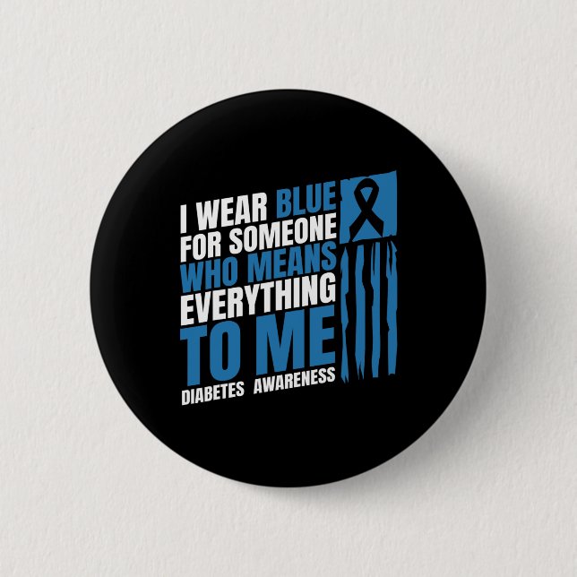 Bóton Redondo 5.08cm Diabetes Consciência Mês Mensagem Mãe T1 T2 (Frente)