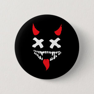 Bóton Redondo 5.08cm Diabo Enfrenta Preguiçoso Halloween Costume Assust
