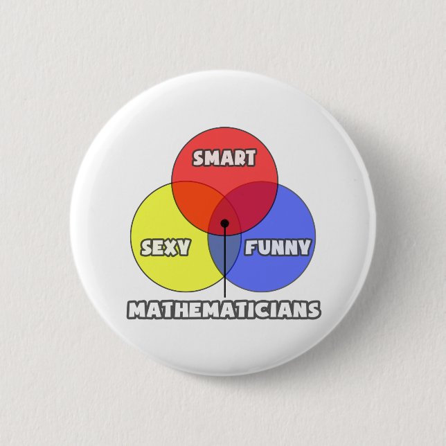Bóton Redondo 5.08cm Diagrama Venn.. Matemáticos (Frente)