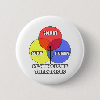 Bóton Redondo 5.08cm Diagrama Venn.. Terapêutica Respiratória