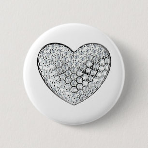 Bóton Redondo 5.08cm Diamond Heart