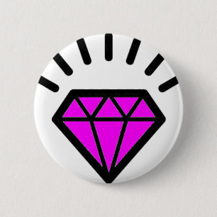 Bóton Redondo 5.08cm diamond-pink