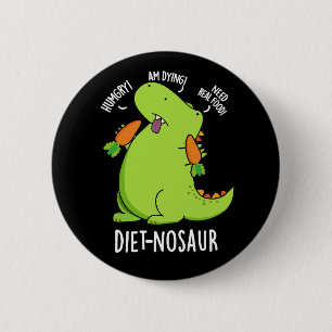 Bóton Redondo 5.08cm Diet-nosauro Piadas de Dinossauro Engraçadas com F