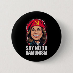 Bóton Redondo 5.08cm Diga Não Ao Kamunismo Votem Trump Vance 2024 Pol E
