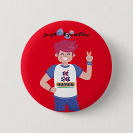 Bóton Redondo 5.08cm Diga o nome do Design gráfico masculino