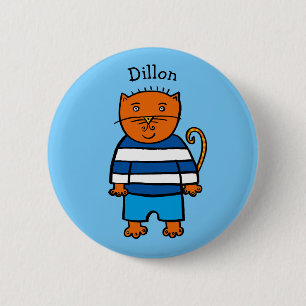 Bóton Redondo 5.08cm Dillon o Gato Personalizado