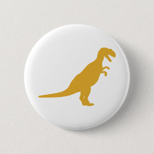 Bóton Redondo 5.08cm Dinossauro Amarelo