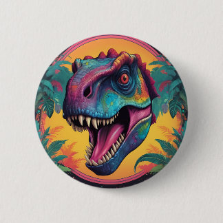 Bóton Redondo 5.08cm Dinossauro Bonito T-Rex