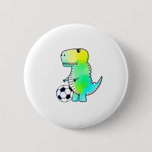 Bóton Redondo 5.08cm Dinossauro Gelado Adora Futebol Aquarela