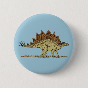 Bóton Redondo 5.08cm Dinossauro Jurássico Stegossauro