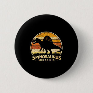 Bóton Redondo 5.08cm Dinossauro spinosaurus engraçado feminino vintage